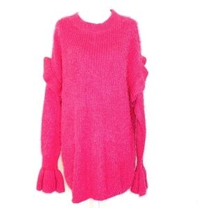 WOVEN HEART Women's M Ruffled Long Sleeve Sweater